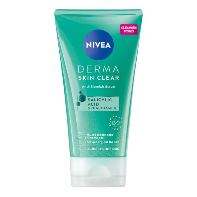 NIVEA DERMA SKIN CLEAR veido šveitiklis, 150 ml