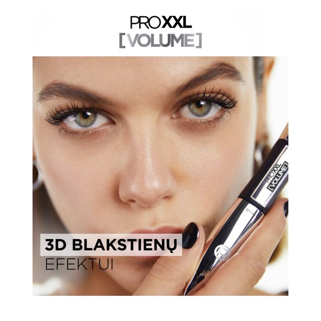 L'OREAL PRO XXL VOLUME blakstienų tušas (7,1 ml x 6,7 ml)