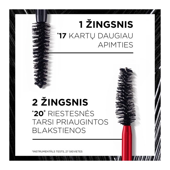 L'OREAL PRO XXL LIFT blakstienų tušas (7,2 ml x 6,4 ml)