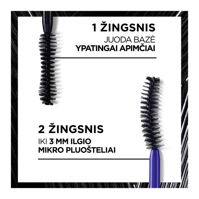 L'OREAL PRO XXL EXTENSION blakstienų tušas (7,1 ml x 6,9 ml)