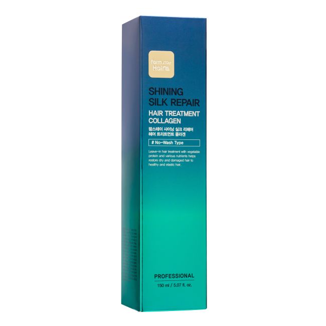 FARMSTAY SHINING SILK REPAIR COLLAGEN pažeistų plaukų priežiūros priemonė, 150 ml