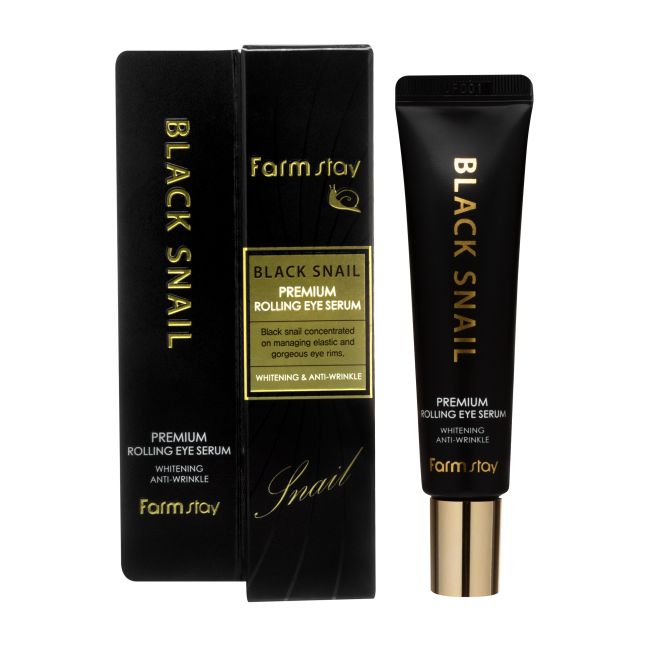 FARMSTAY BLACK SNAIL PREMIUM ROLLING paakių serumas, 25 ml
