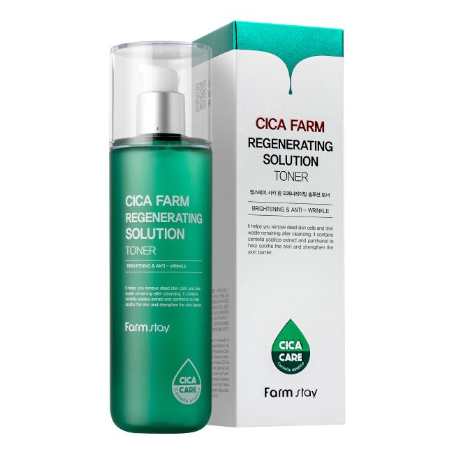 FARMSTAY CICA FARM REGENERATING SOLUTION veido tonikas, 200 ml