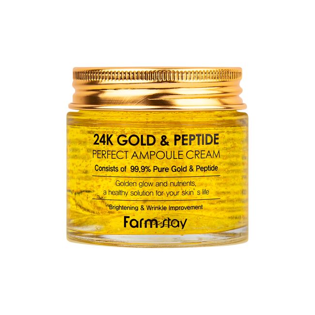 FARMSTAY 24K GOLD & PEPTIDE veido kremas, 80 ml