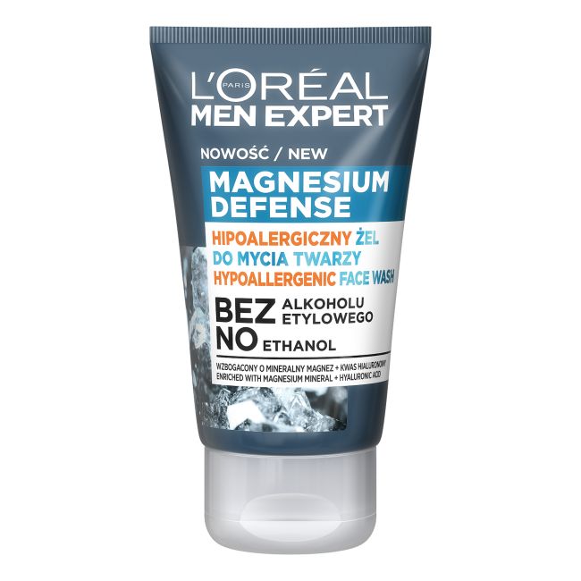L'OREAL MEN EXPERT MAGNESIUM DEFENCE valomoji veido želė, 100 ml
