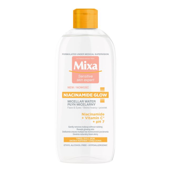 MIXA NIACINAMIDE GLOW micelinis vanduo, 400 ml