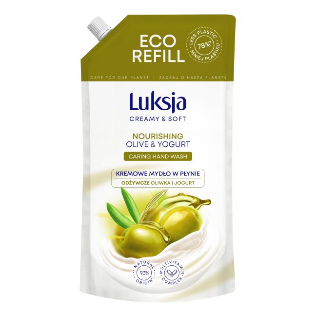 LUKSJA CREAMY & SOFT NOURISHING skystojo muilo papildymas, 900 ml
