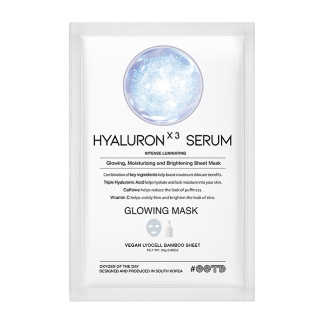 OOTD HYALURON X3 SERUM GLOWING veido kaukė, 25 g