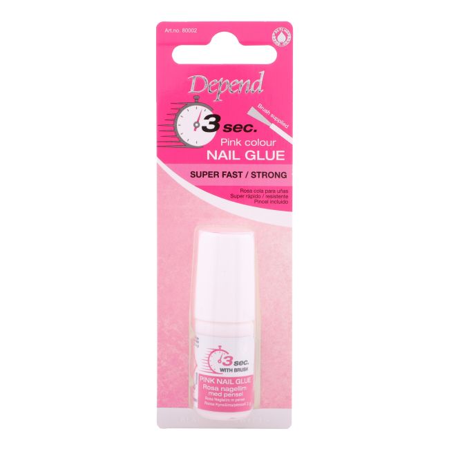 DEPEND 3 SEC. PINK COLOUR nagų klijai, 3 g