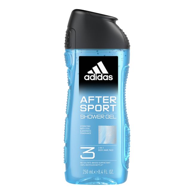 ADIDAS AFTER SPORT vyrų dušo želė, 250 ml