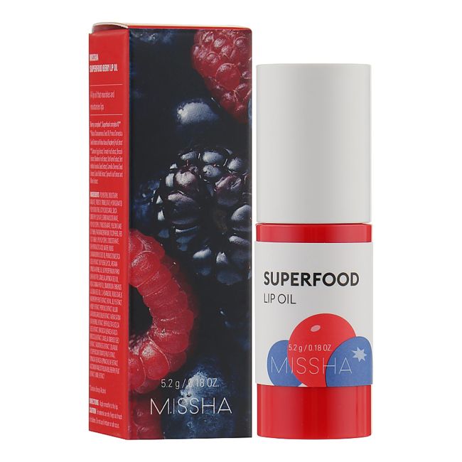 MISSHA SUPERFOOD BERRY lūpų aliejus, 5,2 g