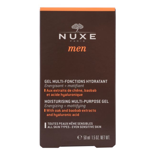 NUXE MEN MOISTURISING MULTI-PURPOSE vyrų veido želė, 50 ml