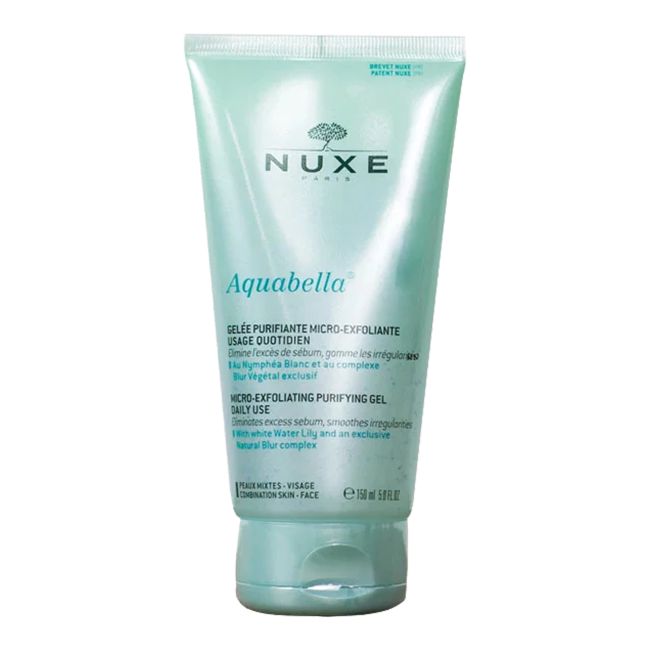 NUXE AQUABELLA MICRO-EXFOLIATING valomoji veido želė, 150 ml