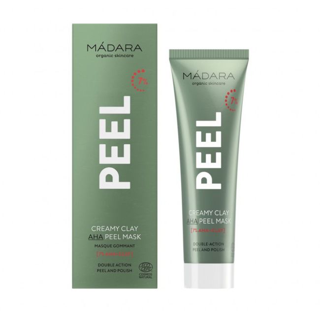 MADARA PEEL CREAMY CLAY AHA PEEL veido kaukė, 60 ml