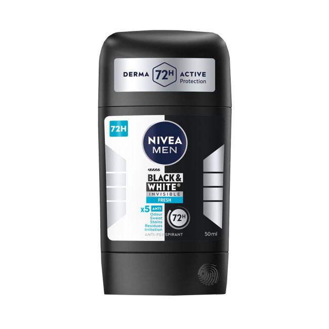 NIVEA MEN BLACK & WHITE INVISIBLE FRESH pieštukinis dezodorantas, 50 ml