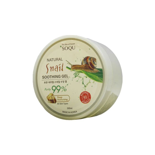 SOQU NATURAL SNAIL SOOTHING veido ir kūno želė, 300 ml