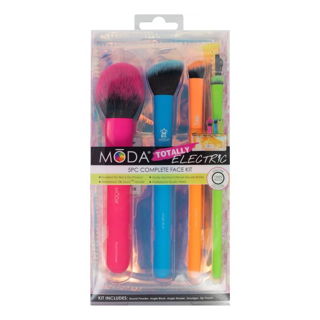 MODA 5PC COMPLETE FACE KIT makiažo šepetėlių rinkinys