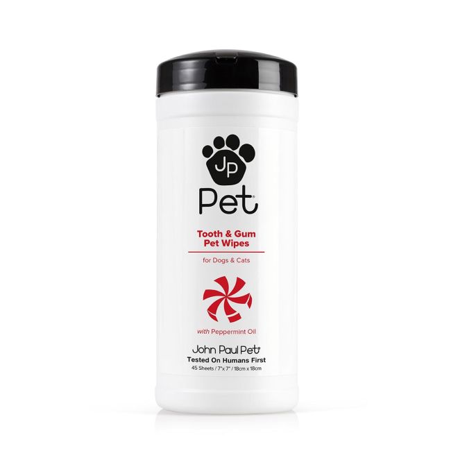 PAUL MITCHELL PET šunų ir kačių dantų ir dantenų priežiūros drėgnos servetėlės (45 vnt.)