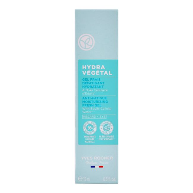 YVES ROCHER HYDRA VEGETAL ANTI-FATIGUE MOISTURIZING FRESH paakių želė, 15 ml