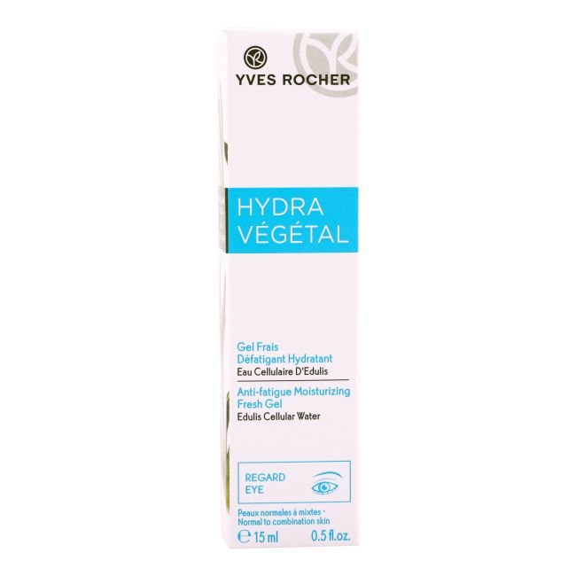 YVES ROCHER HYDRA VEGETAL ANTI-FATIGUE MOISTURIZING FRESH paakių želė, 15 ml