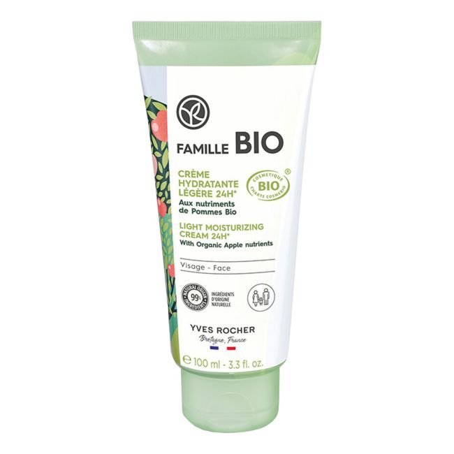 YVES ROCHER FAMILLE BIO LIGHT MOISTURIZING veido kremas, 100 ml