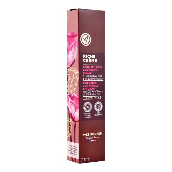 YVES ROCHER RICHE CREME COMFORTING ANTI-WRINKLE paakių kremas, 14 ml