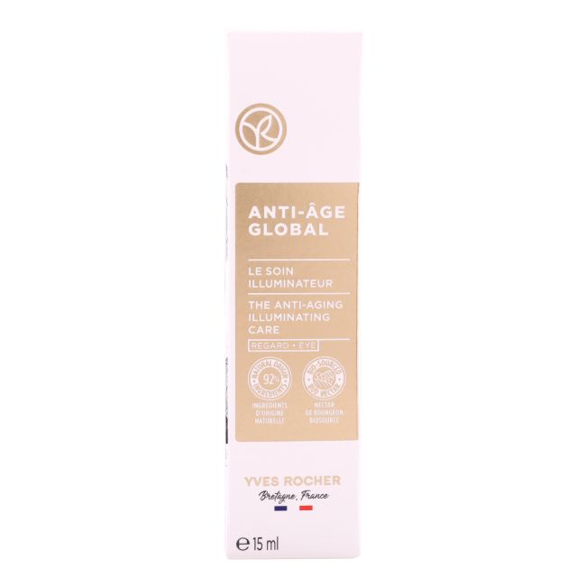 YVES ROCHER ANTI-AGE GLOBAL ILLUMINATING paakių kremas, 15 ml
