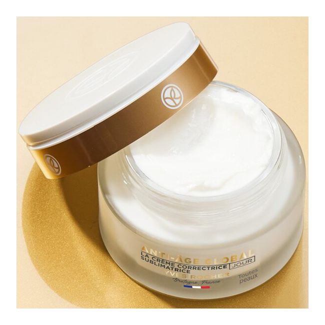 YVES ROCHER ANTI-AGE GLOBAL TOUTES PEAUX dieninis veido kremas, 50 ml