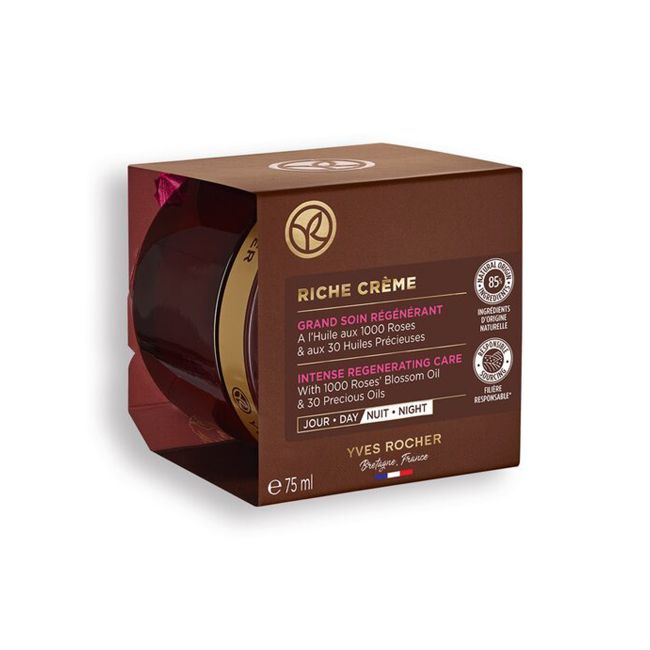 YVES ROCHER RICHE CREME INTENSE REGENERATING CARE veido kremas, 75 ml