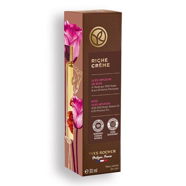 YVES ROCHER RICHE CREME ROSE OLEO-INFUSION veido rožių serumas, 30 ml