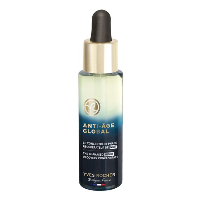 YVES ROCHER ANTI-AGE GLOBAL THE BI-PHASED naktinis koncentratas, 30 ml