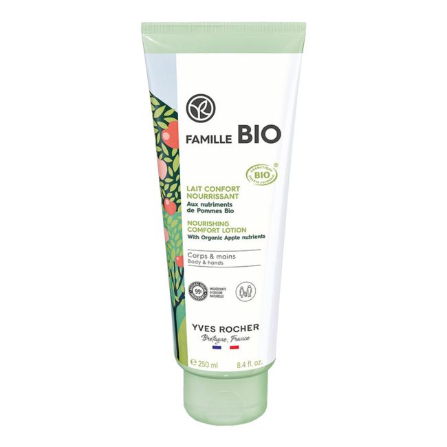 YVES ROCHER FAMILLE BIO NOURISHING COMFORT kūno ir rankų losjonas, 250 ml