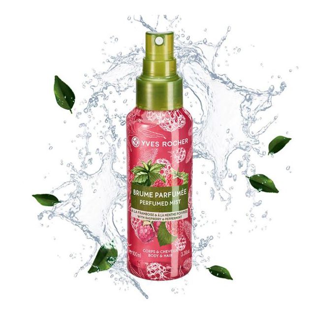 YVES ROCHER RASPBERRY & PEPPERMINT kūno ir plaukų dulksna, 100 ml