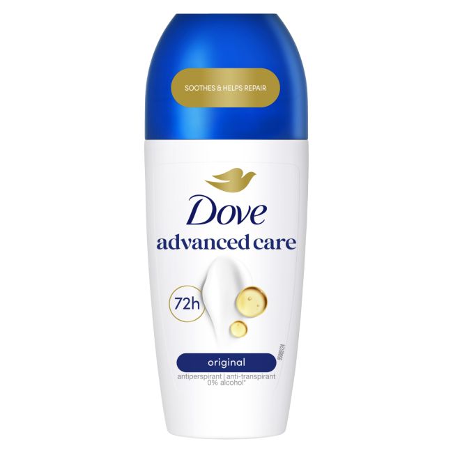 DOVE ADVANCED CARE ORIGINAL rutulinis dezodorantas, 50 ml