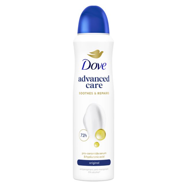 DOVE ADVANCED CARE ORIGINAL purškiamasis dezodorantas, 150 ml