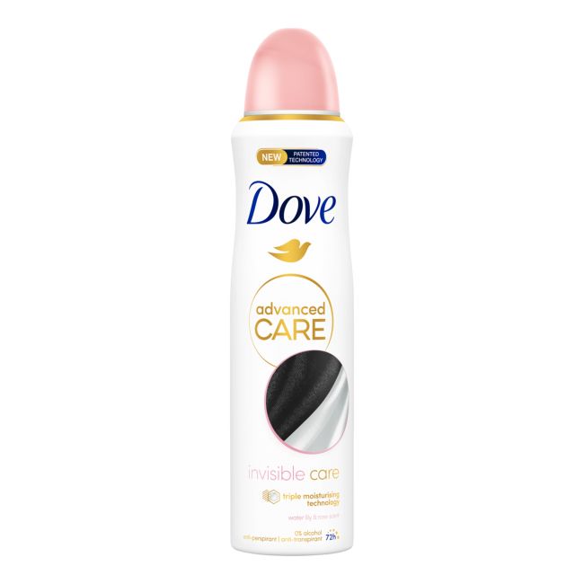 DOVE ADVANCED CARE INVISIBLE CARE purškiamasis dezodorantas, 150 ml