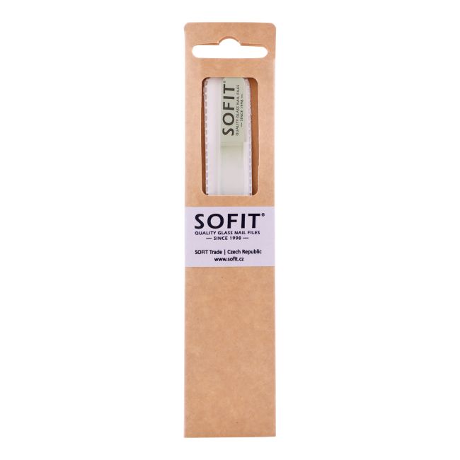 SOFIT stiklinė dvipusė nagų dildė, 9 cm
