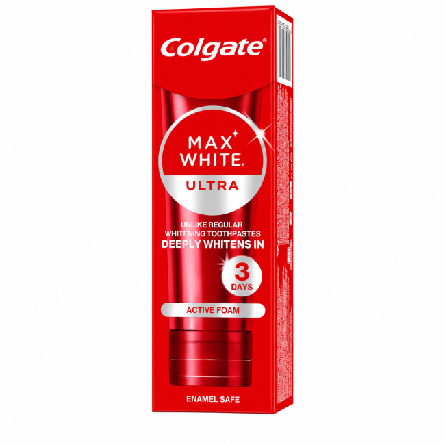 COLGATE MAX WHITE ULTRA ACTIVE FOAM dantų pasta, 50 ml