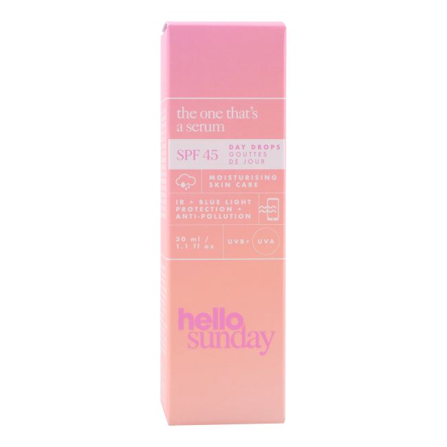 HELLO SUNDAY SPF45 DAY DROPS apsauginis veido serumas nuo saulės, 30 ml