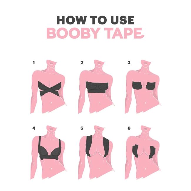 BOOBY TAPE NUDE krūtinės formavimo juosta (5 x 5 cm)