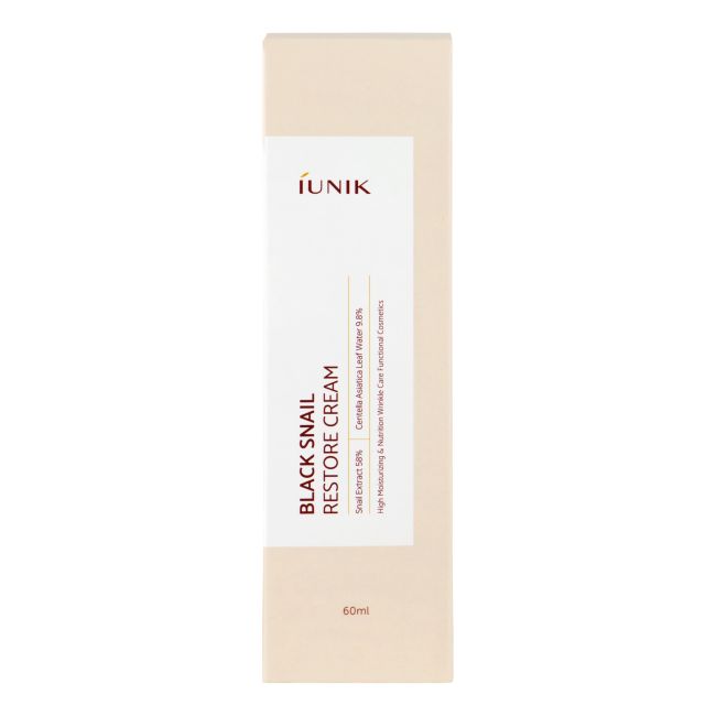IUNIK BLACK SNAIL RESTORE veido kremas, 60 ml