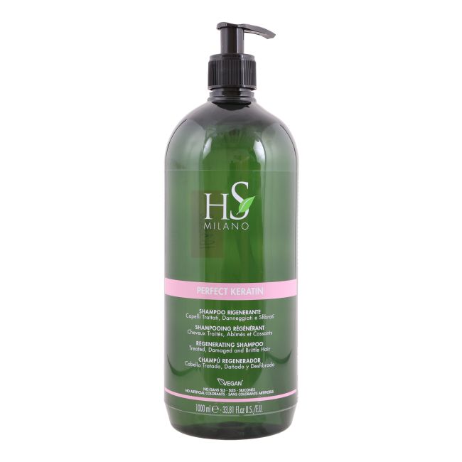 HS MILANO PERFECT KERATIN REGENERATING plaukų šampūnas, 1000 ml