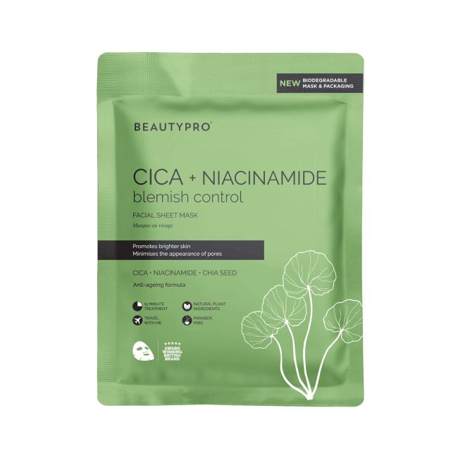 BEAUTY PRO CICA + NIACINAMIDE veido kaukė, 22 ml