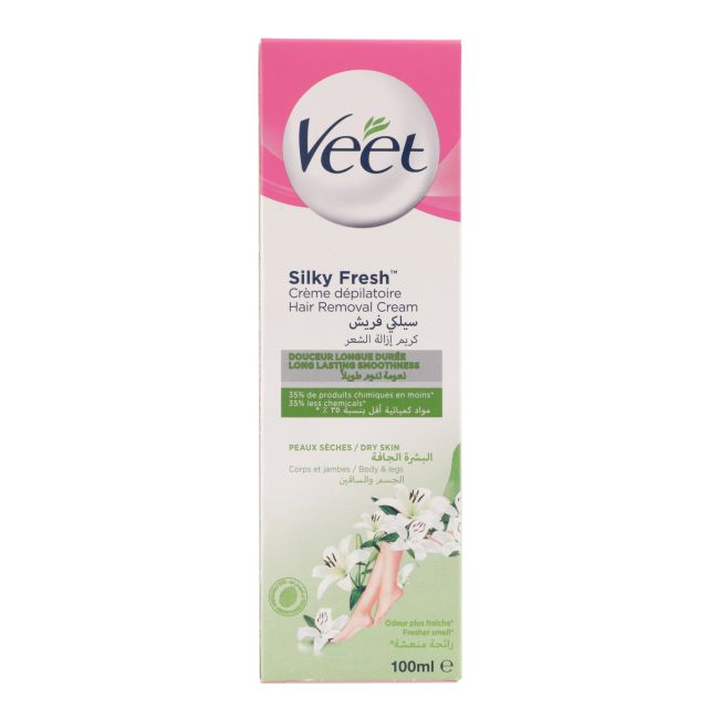 VEET SILKY FRESH kojų ir kūno depiliavimo kremas, 100 ml