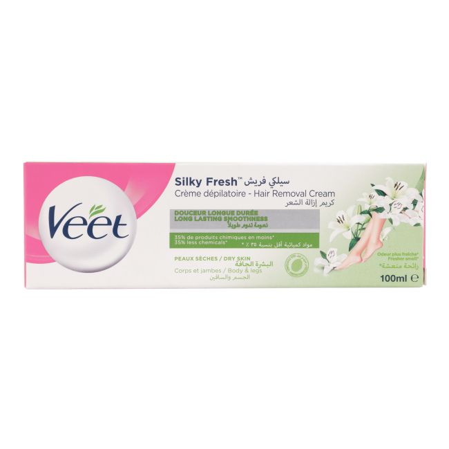 VEET SILKY FRESH kojų ir kūno depiliavimo kremas, 100 ml