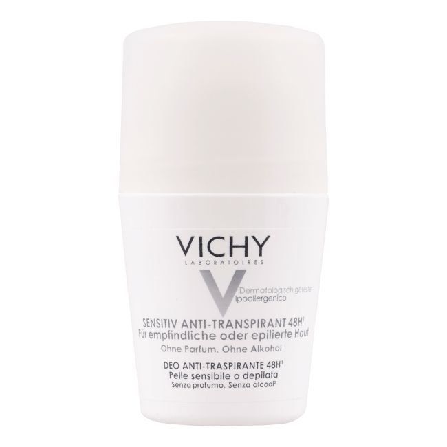 VICHY SENSITIV ANTI-TRANSPIRANT 48H rutulinis dezodorantas antipesrpirantas, 50 ml