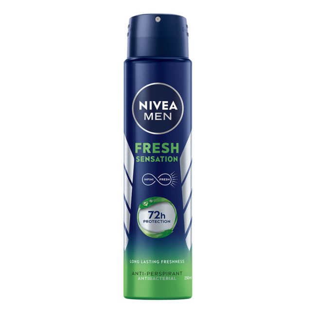 NIVEA MEN FRESH SENSATION 72H purškiamas dezodorantas, 250 ml