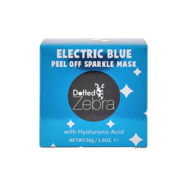 DOTTED ZEBRA ELECTRIC BLUE PEEL OFF SPARKLE veido kaukė, 50 g