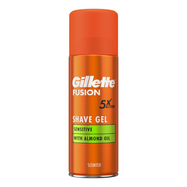 GILLETTE FUSION 5X ACTION SENSITIVE skutimosi želė, 75 ml
