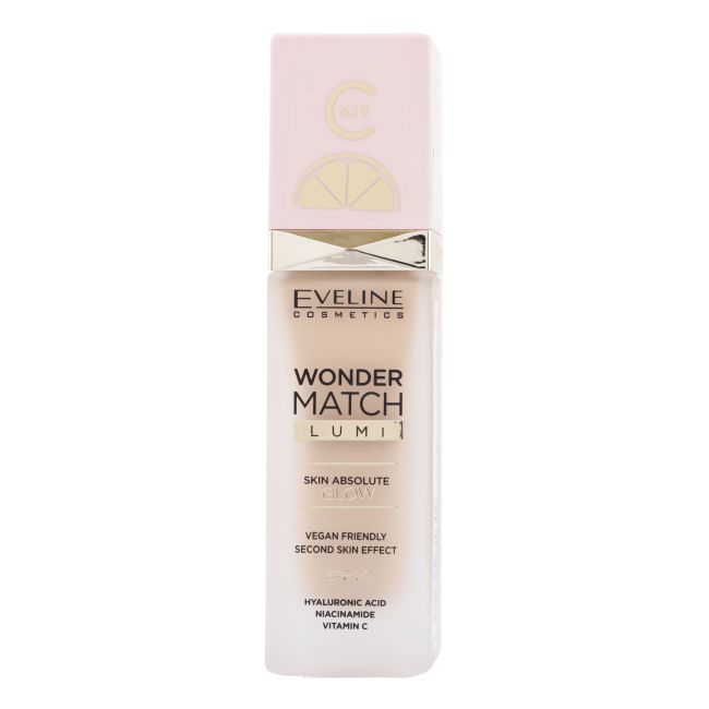 EVELINE WONDER MATCH LUMI makiažo pagrindas, 30 ml